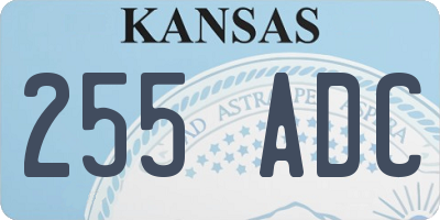 KS license plate 255ADC