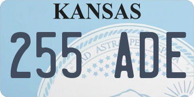 KS license plate 255ADE