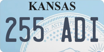 KS license plate 255ADI