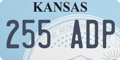 KS license plate 255ADP