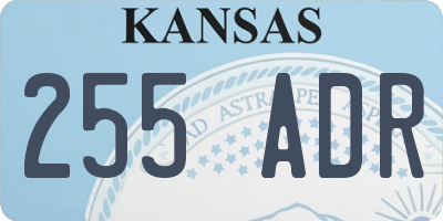 KS license plate 255ADR