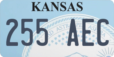 KS license plate 255AEC