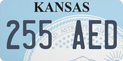 KS license plate 255AED
