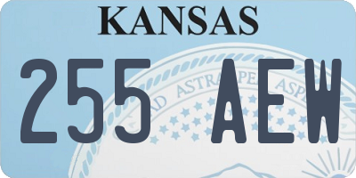 KS license plate 255AEW