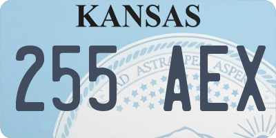 KS license plate 255AEX