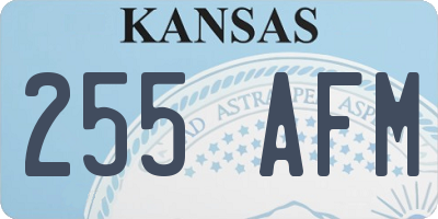 KS license plate 255AFM