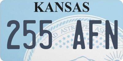 KS license plate 255AFN