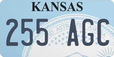 KS license plate 255AGC