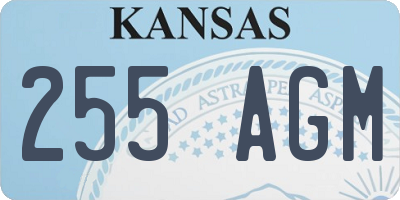 KS license plate 255AGM