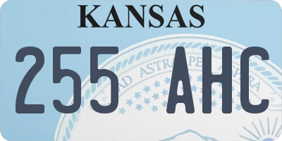 KS license plate 255AHC