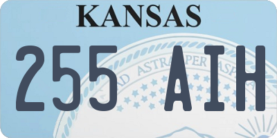 KS license plate 255AIH