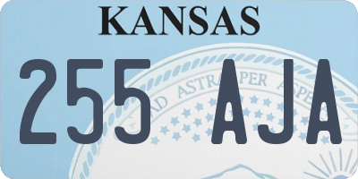 KS license plate 255AJA
