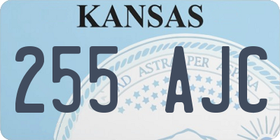 KS license plate 255AJC