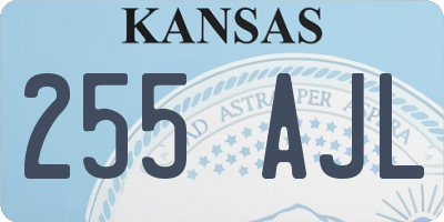 KS license plate 255AJL