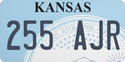 KS license plate 255AJR
