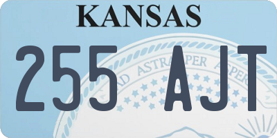 KS license plate 255AJT