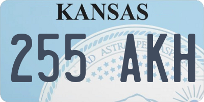 KS license plate 255AKH
