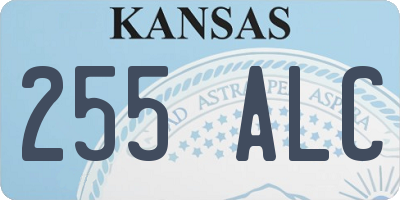 KS license plate 255ALC