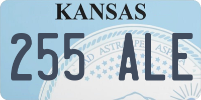 KS license plate 255ALE