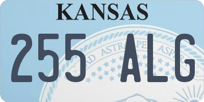 KS license plate 255ALG