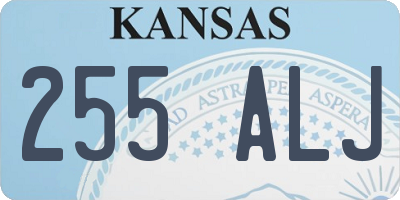 KS license plate 255ALJ