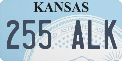 KS license plate 255ALK