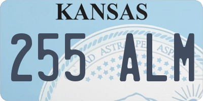 KS license plate 255ALM