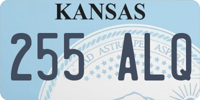 KS license plate 255ALQ