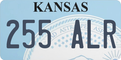 KS license plate 255ALR