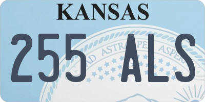 KS license plate 255ALS