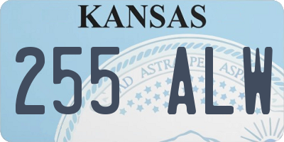 KS license plate 255ALW