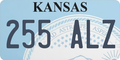 KS license plate 255ALZ