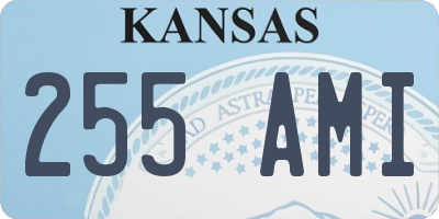 KS license plate 255AMI