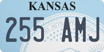 KS license plate 255AMJ
