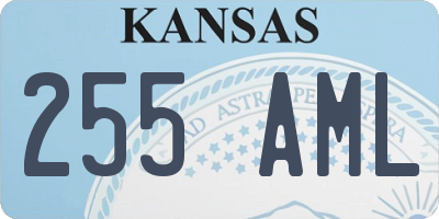 KS license plate 255AML