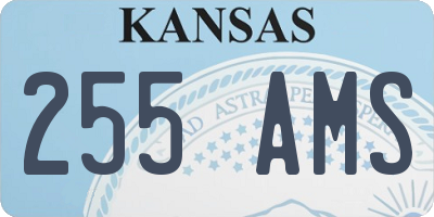 KS license plate 255AMS