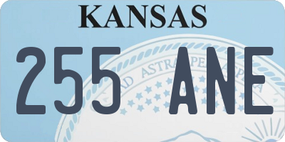 KS license plate 255ANE