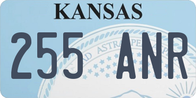 KS license plate 255ANR