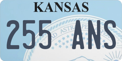 KS license plate 255ANS