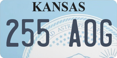 KS license plate 255AOG