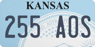 KS license plate 255AOS