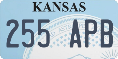 KS license plate 255APB