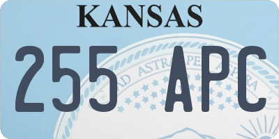 KS license plate 255APC