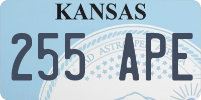 KS license plate 255APE