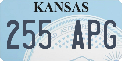 KS license plate 255APG