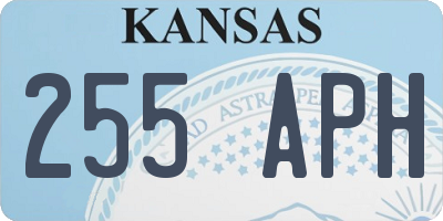 KS license plate 255APH