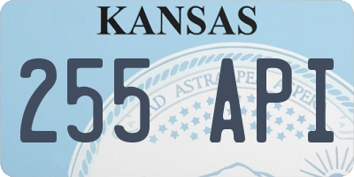 KS license plate 255API