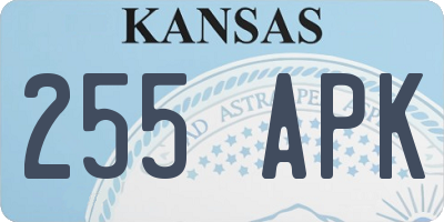 KS license plate 255APK