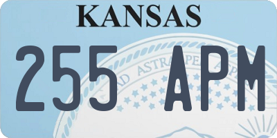 KS license plate 255APM