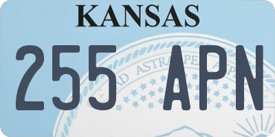 KS license plate 255APN